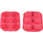 Форма для выпечки силиконовая прямоугольная на 6 кексов 27,5х18х3 см PERFECTO LINEA Fruit Dove розовый (20-000619)