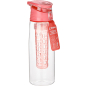 Бутылка для воды 0,75 л PERFECTO LINEA с контейнером для фруктов нежно-розовый (34-758075)
