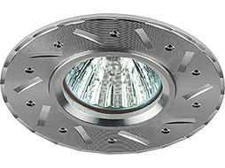Точечный светильник под лампу GU5.3 ЭРА KL41 SL серебро 