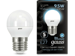 Лампа светодиодная E27 GAUSS Black G45