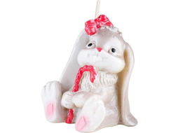 Свеча Кролик с конфетой 7,5х6 см 
