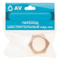 Футорка латунная 1"X1/2" с наружной-внутренней резьбой AV ENGINEERING (AVE305004) - Фото 2