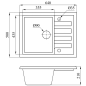Мойка из искусственного камня AV ENGINEERING Best серый (AV650500BGRA) - Фото 14