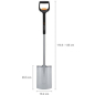 Лопата штыковая FISKARS Xact телескопическая прямая (1066733) - Фото 9