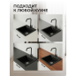 Мойка из искусственного камня AV ENGINEERING Solo черный (AV500460SBKA) - Фото 3