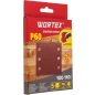 Шлифлист 100х110 мм Р60 WORTEX для дерева самосцепляющийся 5 штук  (1334429) - Фото 2