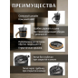 Стакан стеклянный для напитков с трубочкой, капхолдером и ремешком PERFECTO LINEA Smoke Grey 450 мл (31-450101) - Фото 2