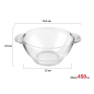 Салатник стеклянный с ручками PERFECTO LINEA Clear 450 мл (22-450200) - Фото 2