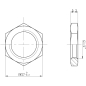 Контргайка латунная 1/2" с внутренней резьбой AV ENGINEERING (AVE311001) - Фото 2