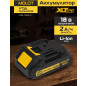 Аккумулятор 18 В 2 Ач Li-ion MOLOT MBL 1820-2 XLT Lite (2329012)