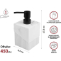 Дозатор для жидкого мыла PERFECTO LINEA Element Marble белый (35-618701) - Фото 9