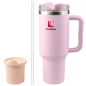 Термокружка c трубочкой PERFECTO LINEA Styley delicate rose 1,18 л (27-120011) - Фото 3