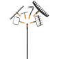 Грабли зубчатые FISKARS OneClick (1080674) - Фото 4