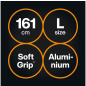 Черенок алюминиевый FISKARS OneClick L 161 см (1080547) - Фото 6