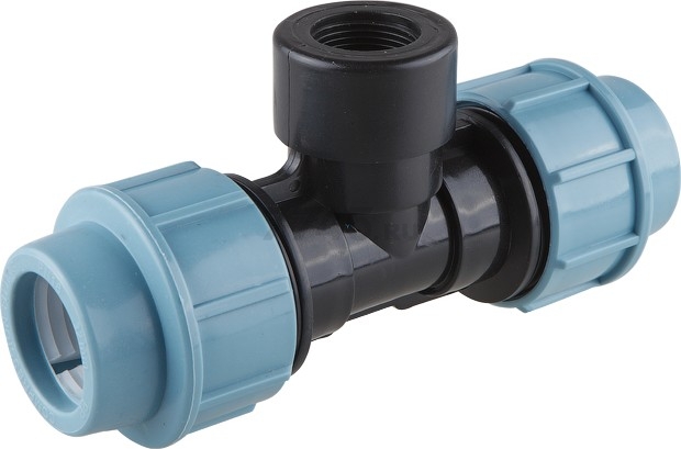 Тройник ПНД компрессионный 20x1/2" с внутренней резьбой AV ENGINEERING (AVE1082012)