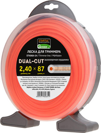 Леска для триммера d 2,4 мм x 87 м сечение круглое DUAL-CUT STARTUL GARDEN (ST6068-24) - Фото 4