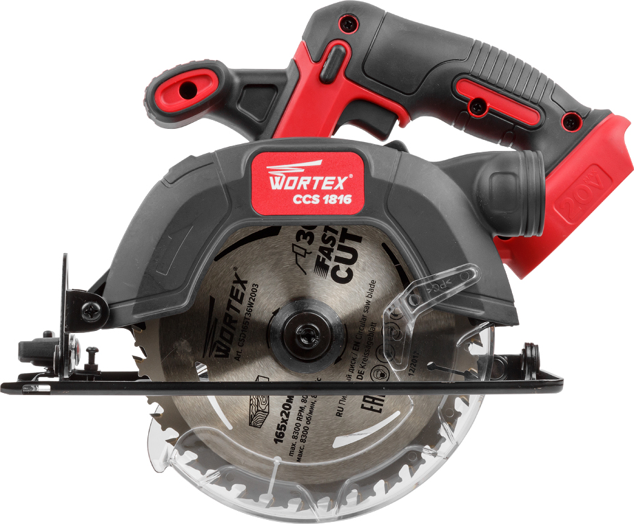 Пила циркулярная аккумуляторная WORTEX CCS 1816 XLT (CCS18160003) - Фото 2