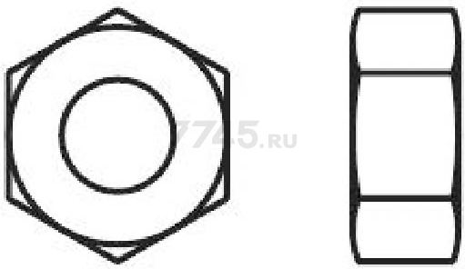 Гайка шестигранная М16 цинк класс прочности 8 DIN 934 STARFIX 40 штук (SMC1-66692-40) - Фото 2