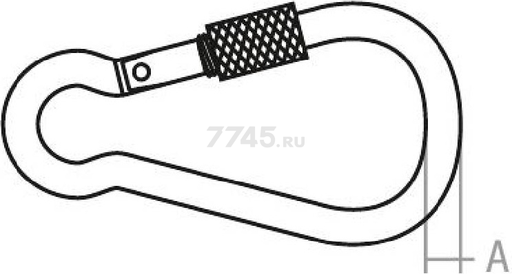 Карабин с фиксатором М8 DIN 5299 D STARFIX 2 штуки (SMM2-53196-2) - Фото 2