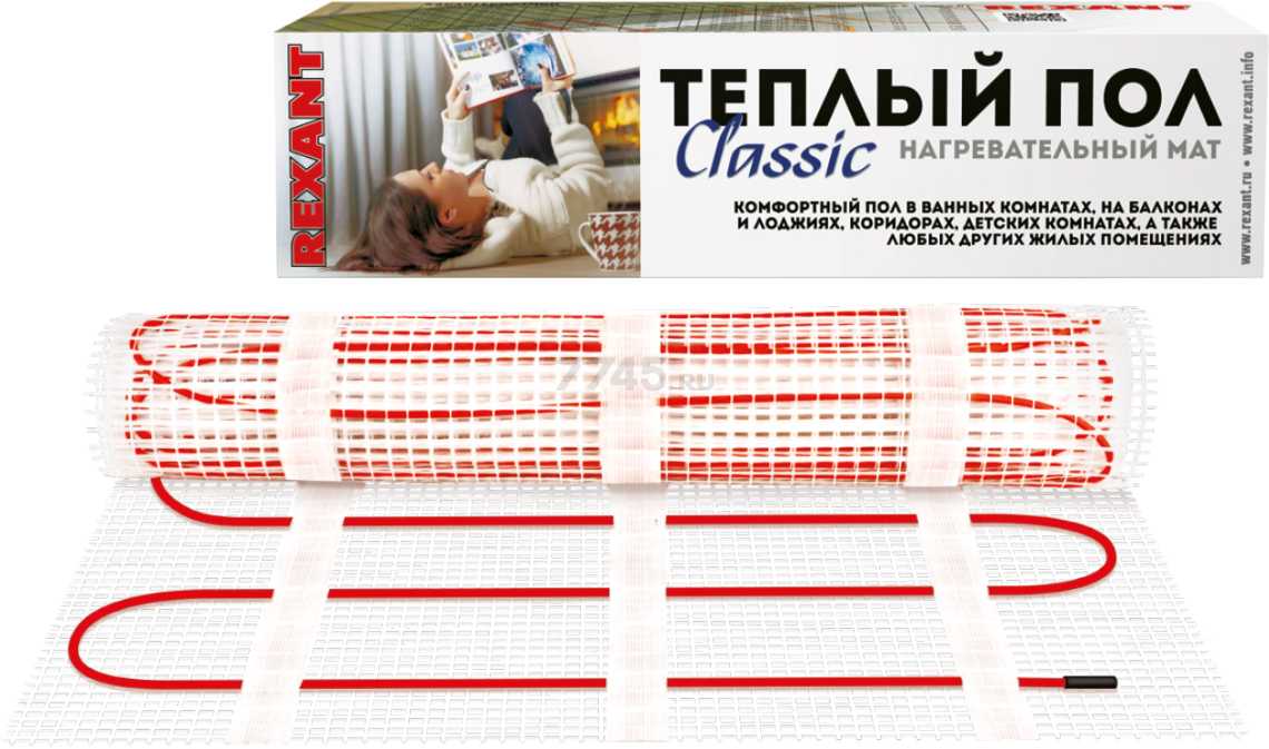 Мат нагревательный REXANT Classic RNX-6,0-900 6,0 м² 900 Вт (51-0510-2)