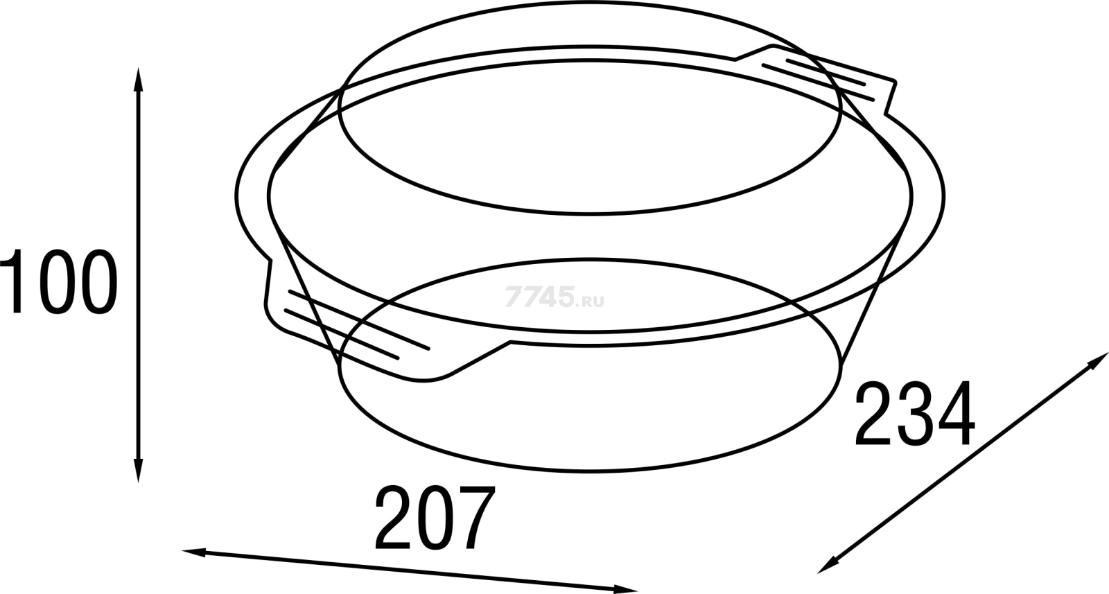 Кастрюля из жаропрочного стекла с крышкой PERFECTO LINEA 1,5 л (11-150010) - Фото 10
