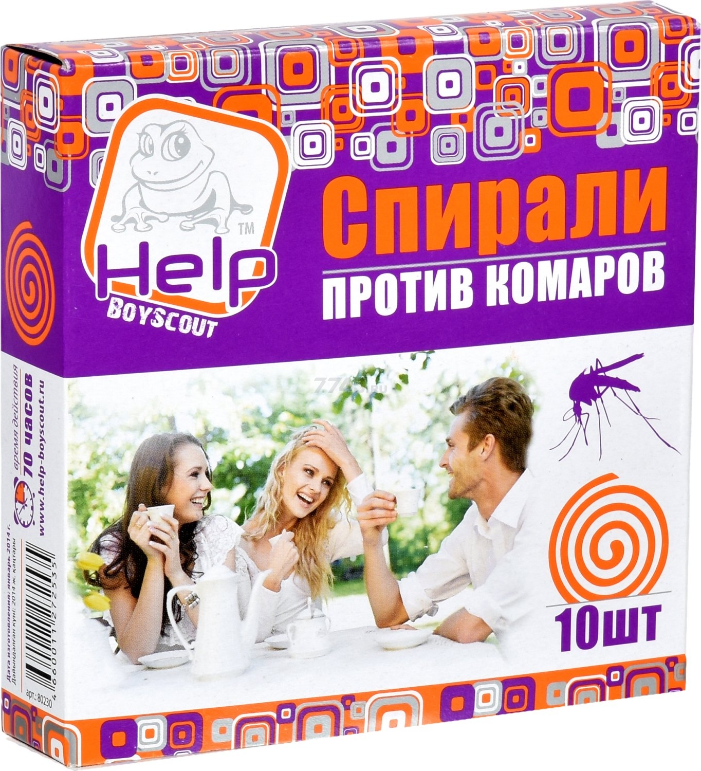 Спирали от комаров HELP 10 штук (80230) - Фото 2
