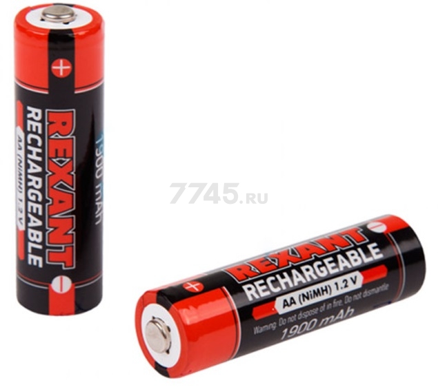 Аккумулятор АА Ni-MH REXANT 1,2 V 1900 mAh 2 штуки (30-1419) - Фото 2