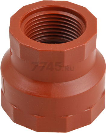 Муфта ПП 1"х3/4" переходная с внутренней резьбой коричневая AV ENGINEERING (AVE159017)