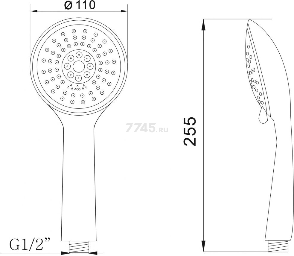Лейка для душа AV ENGINEERING AVSSS-025 - Фото 6