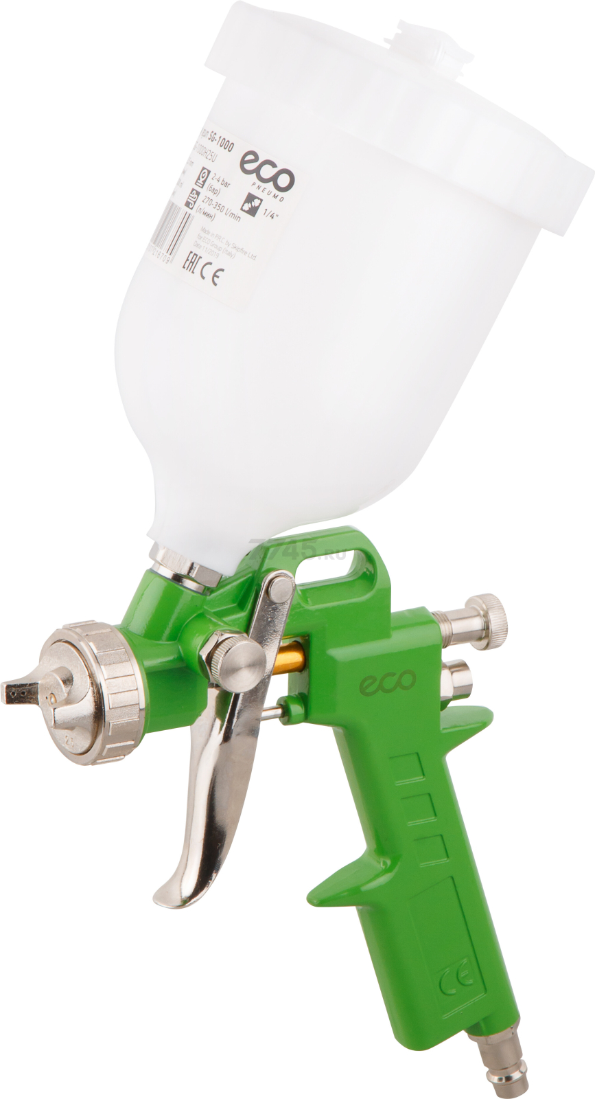 Краскопульт пневматический ECO SG-1000 (SG-1000H25U) - Фото 6