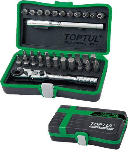 Набор инструментов 1/4" 34 предмета TOPTUL (GADW3401)