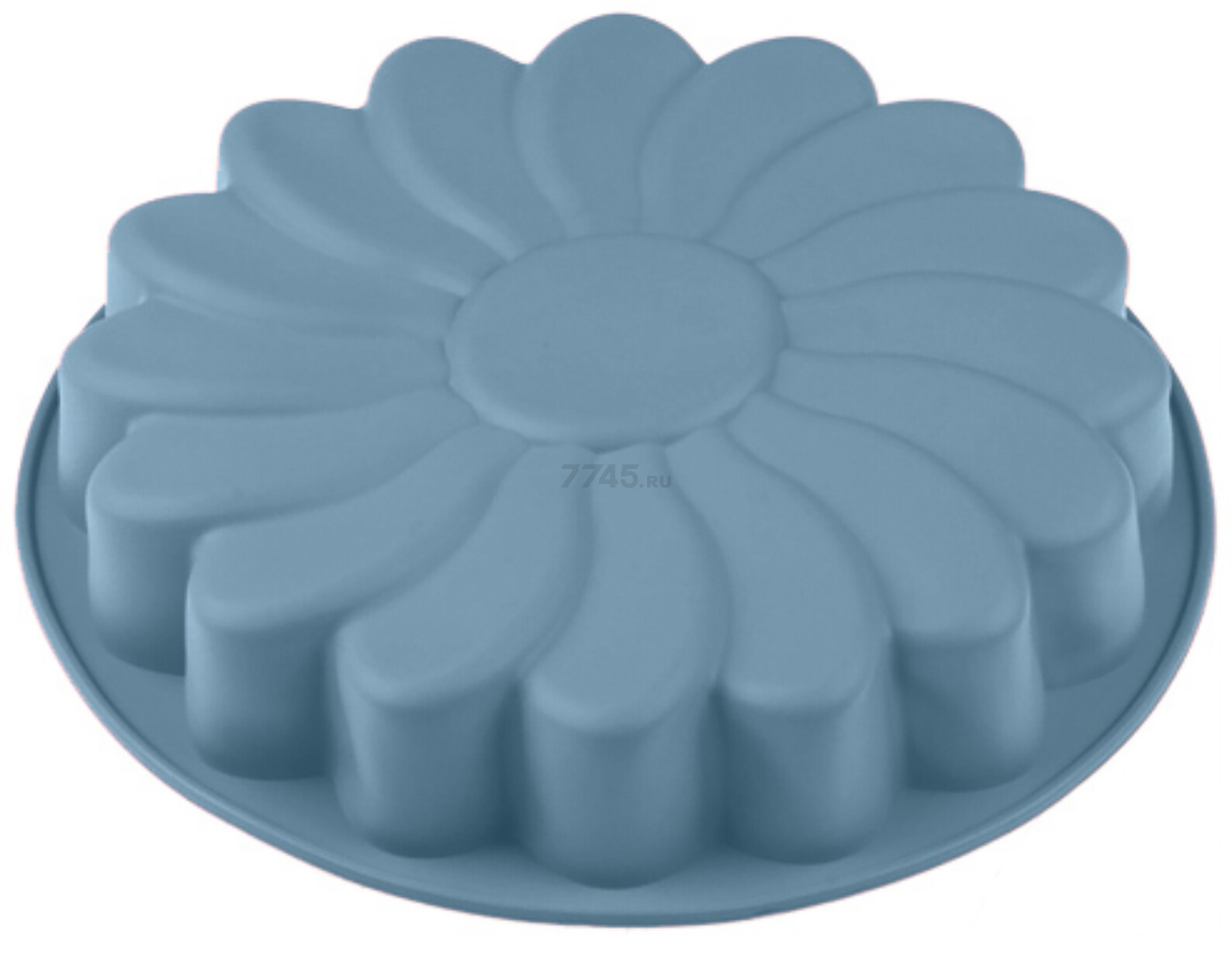 Форма для выпечки силиконовая ромашка 23,5х5 см PERFECTO LINEA Bluestone голубая (20-001128)