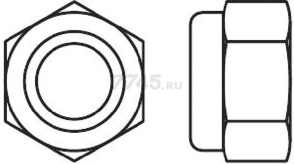 Гайка со стопорным кольцом М8 цинк класс прочности 5.8 DIN 985 STARFIX 5000 штук (SM-50736-5000) - Фото 2