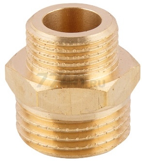 Ниппель латунный редукционный наружная-наружная 1/2"X3/8" AV ENGINEERING (AVE303008)