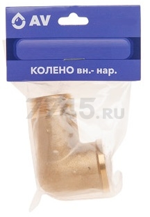 Угольник латунный внутренняя-наружная 1" AV ENGINEERING (AVE307003) - Фото 2