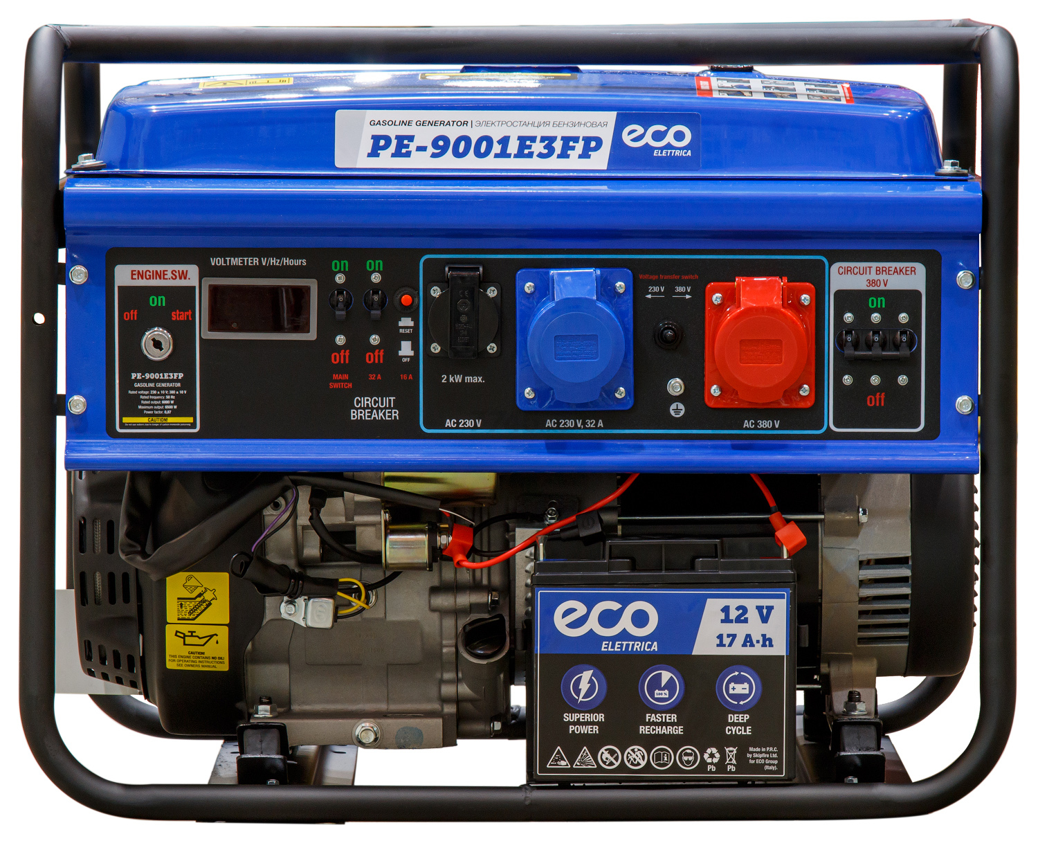 Генератор бензиновый ECO PE-9001E3FP - Фото 8