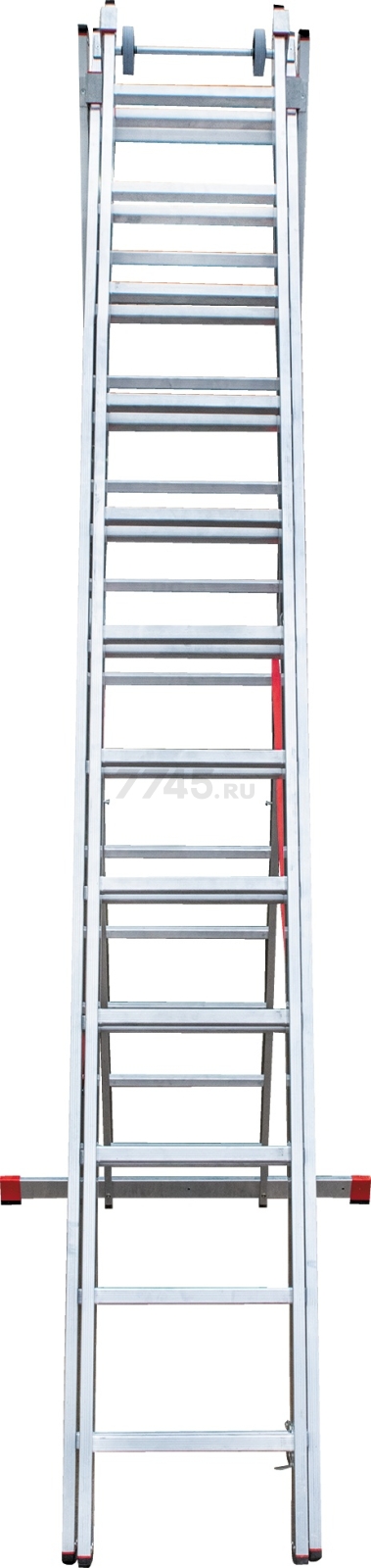 Лестница алюминиевая трехсекционная 796 см НОВАЯ ВЫСОТА NV5230 (5230312) - Фото 12