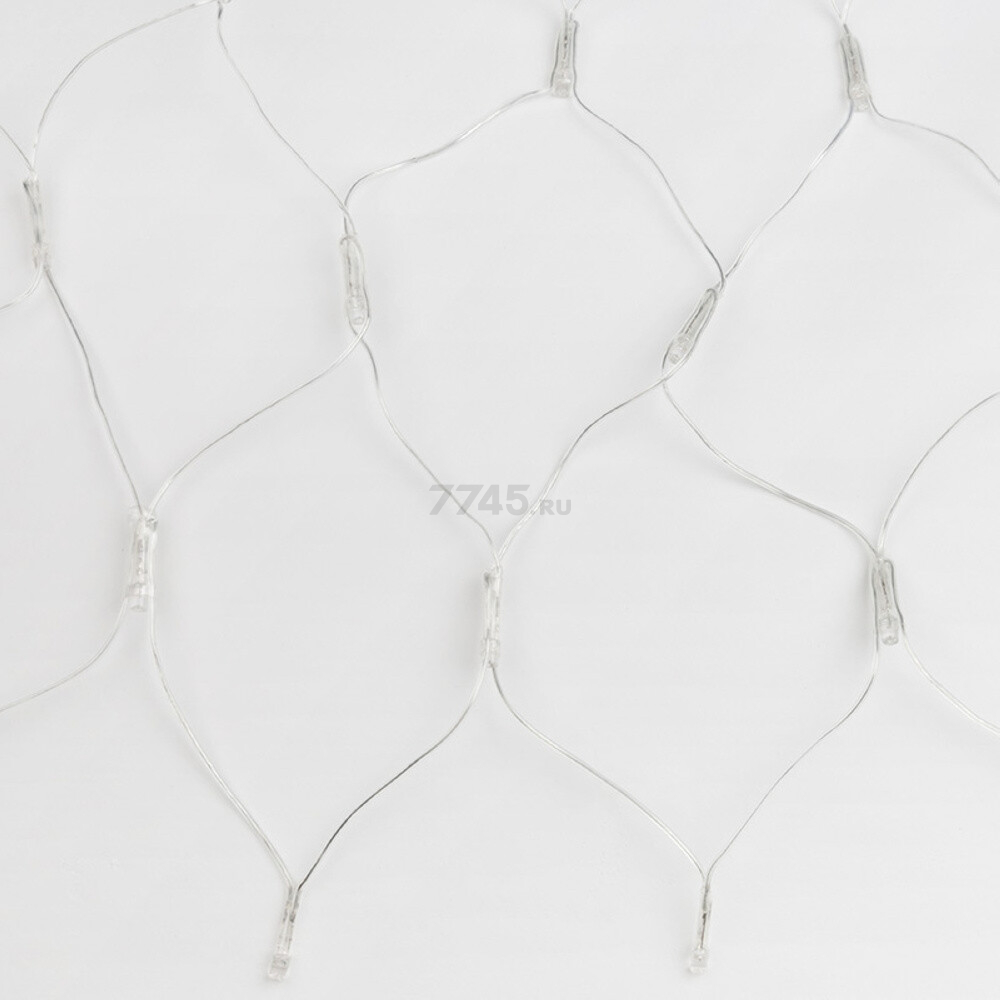 Гирлянда новогодняя светодиодная UNIEL ULD-N2520-240/DTA WHITE IP20 Сетка 2,5х2 м 240 диодов белый (06733) - Фото 2
