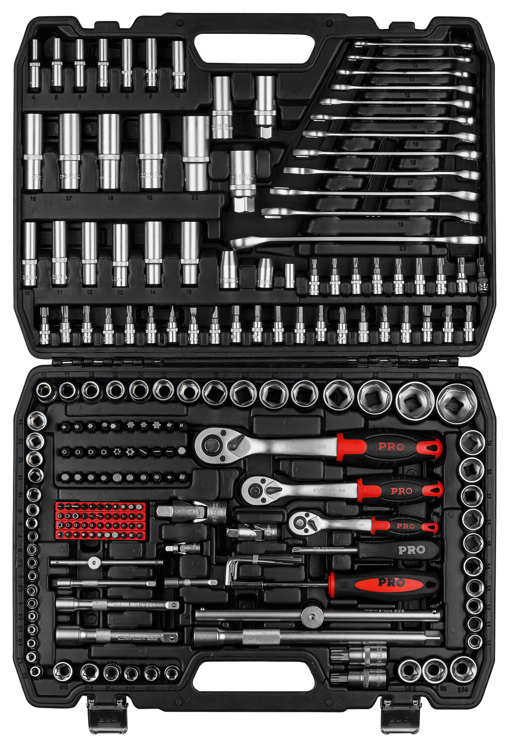 Набор инструментов 1/4", 1/2", 3/8" 6 граней 216 предметов PRO STARTUL Stuttgart (PRO-216S) - Фото 19
