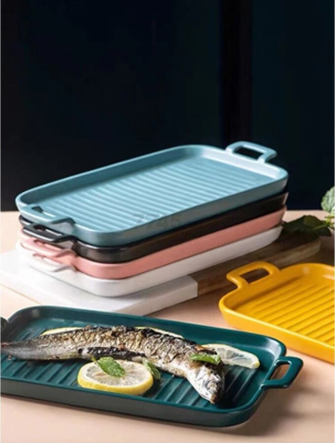 Блюдо керамическое прямоугольное PERFECTO LINEA Asian 29х15х2,5 см белый (17-112915) - Фото 4