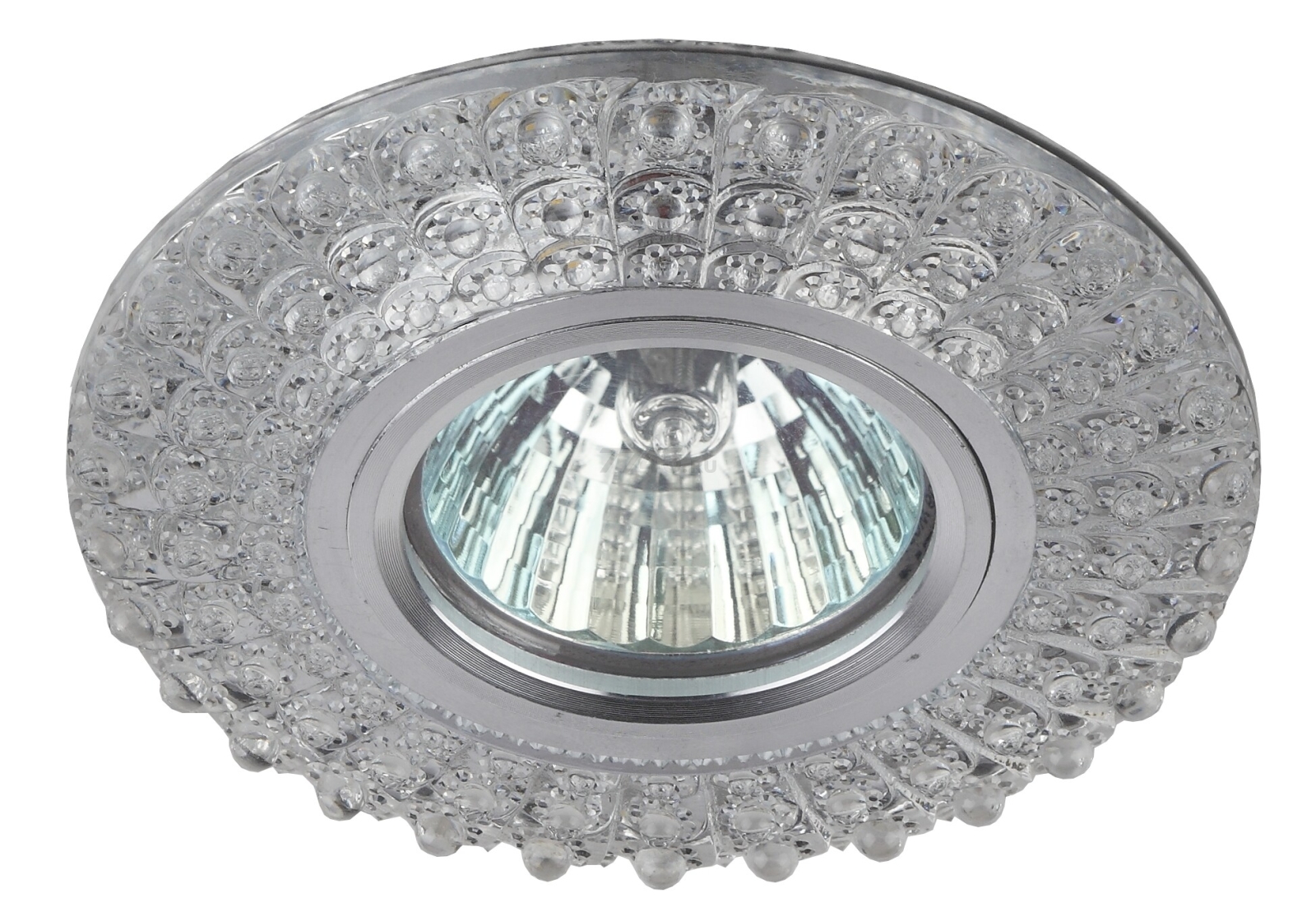 Точечный светильник под лампу GU5.3 с LED подсветкой ЭРА DK LD2 SL/WH+PU прозрачный (Б0019198)