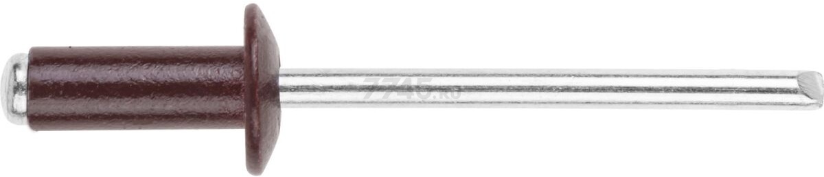 Заклепка вытяжная 4,8х12 мм алюминий-сталь RAL 3005 (винно-красный) STARFIX 150 штук (SMP2-99229-150)
