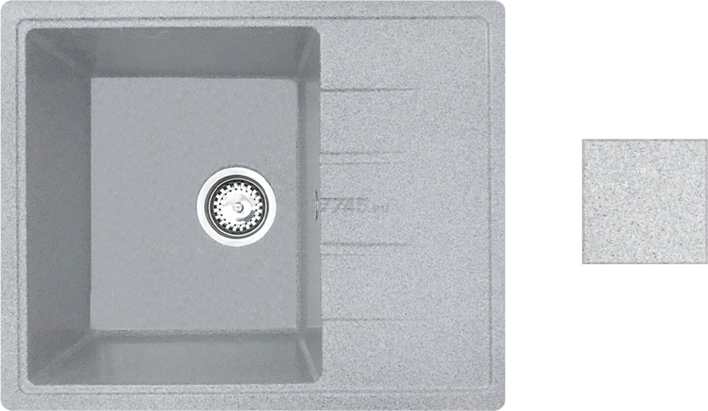 Мойка из искусственного камня AV ENGINEERING Platinum серый (AV765495PGRA) - Фото 5