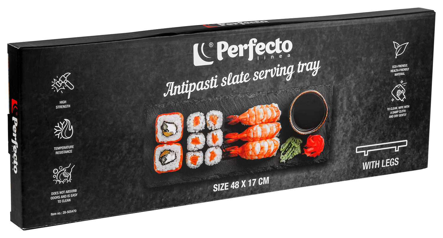 Блюдо из сланца на ножках PERFECTO LINEA 48x17 см (28-505470) - Фото 5