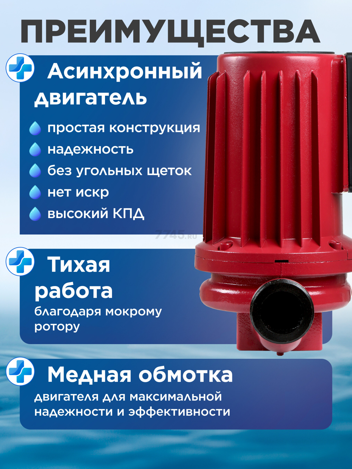 Насос циркуляционный A&P Titan Pro WRS25-370 (AP118TP001) - Фото 3