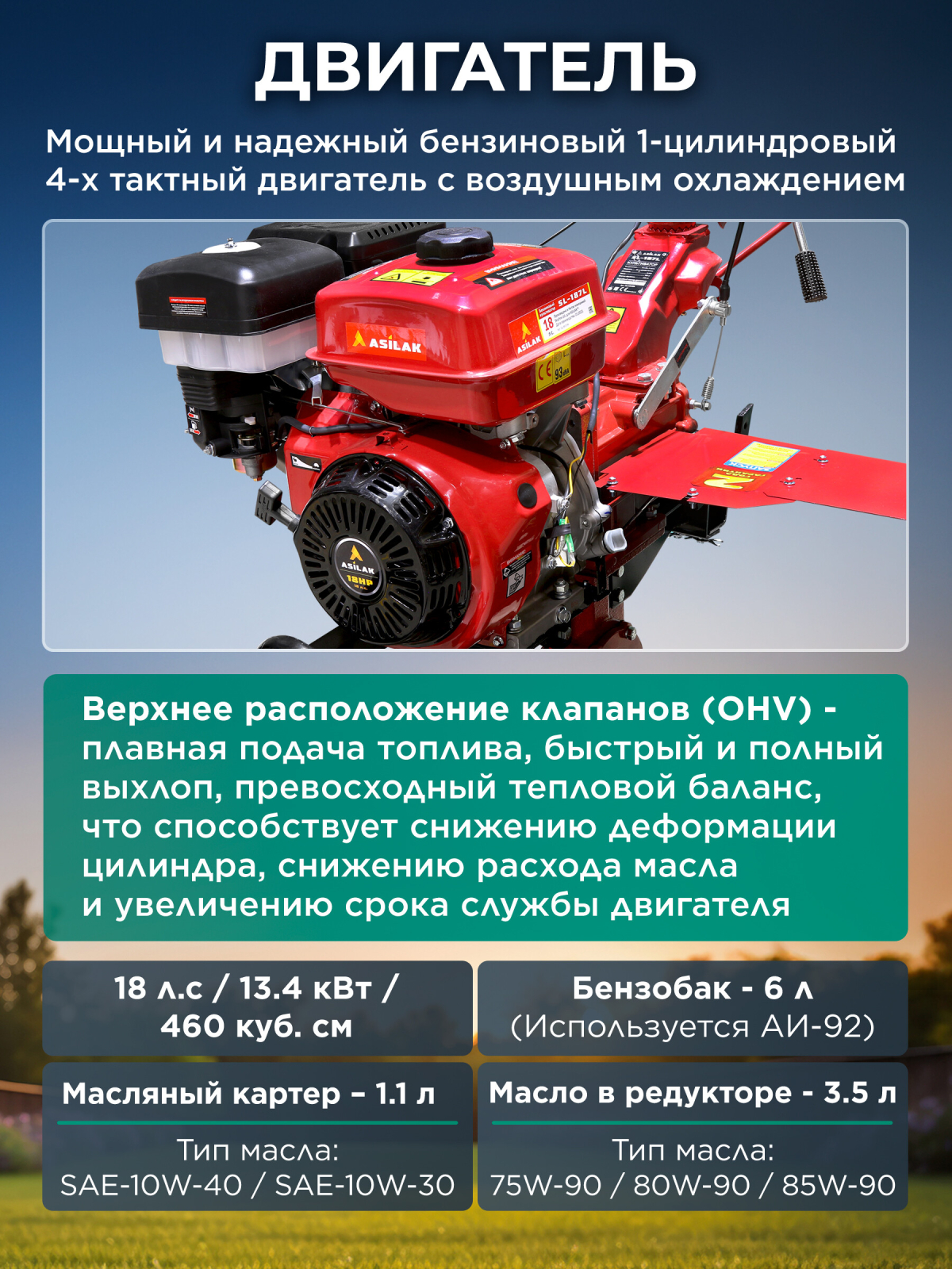 Культиватор бензиновый ASILAK SL-187L (AS1556-1) - Фото 4