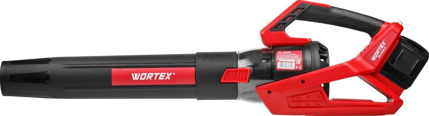 Воздуходувка аккумуляторная WORTEX BB 2536 D XLT SET (1333405) - Фото 8