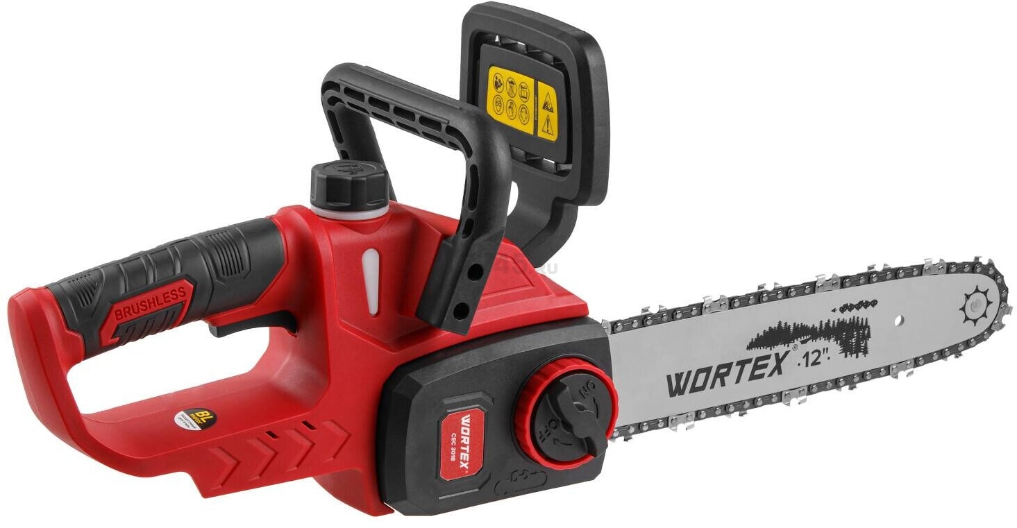 Пила цепная аккумуляторная WORTEX CEC 3018 XLT SOLO (0333223) - Фото 4
