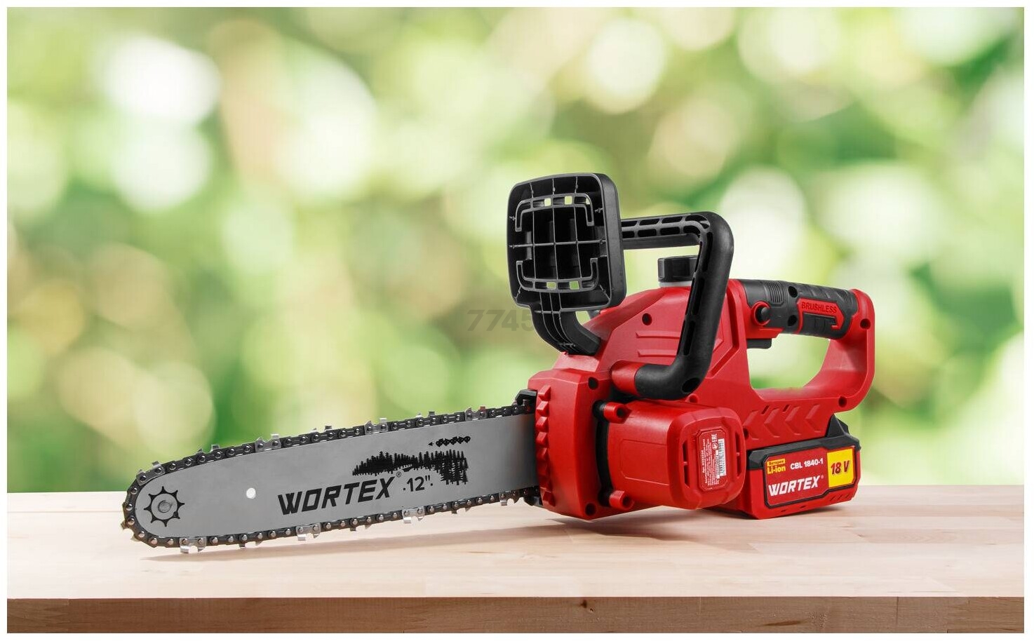Пила цепная аккумуляторная WORTEX CEC 3018 XLT SOLO (0333223) - Фото 8