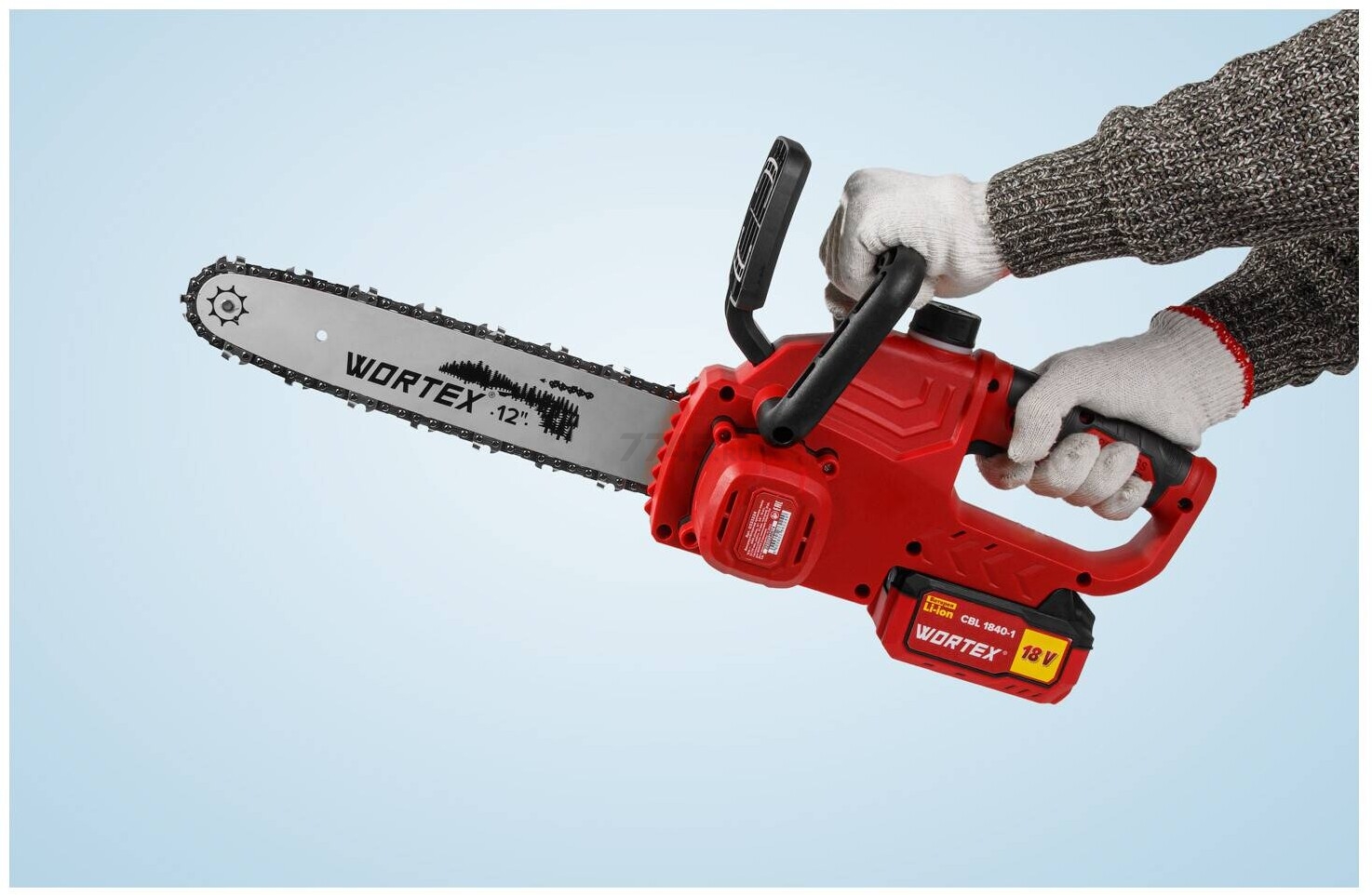Пила цепная аккумуляторная WORTEX CEC 3018 XLT SOLO (0333223) - Фото 9